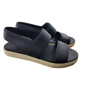 Vince Women's Rubber Sandals‎ Black Open Toe Slingback Size 7